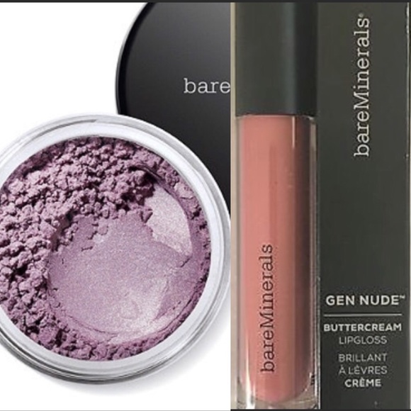 bareMinerals Other - Bare minerals snarky lip gloss, purple eyeshadow